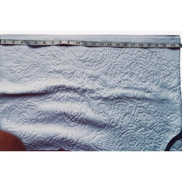 Ralph Lauren White Cotton Bath Towel Set 30" x 54" Textured Vase pattern - Picture 7 of 8